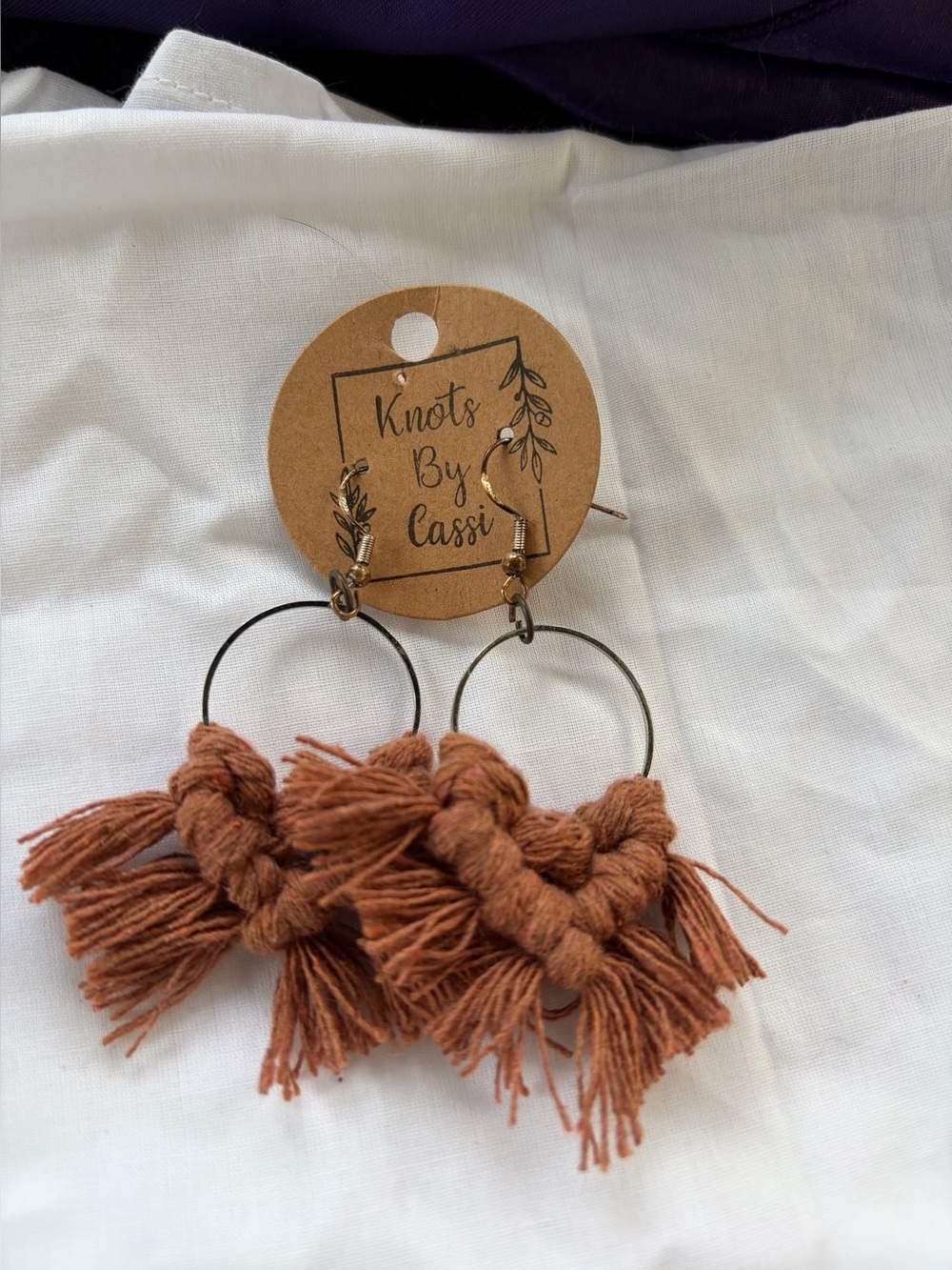 NIP Boho Macrame Handmade Knotted Earrings